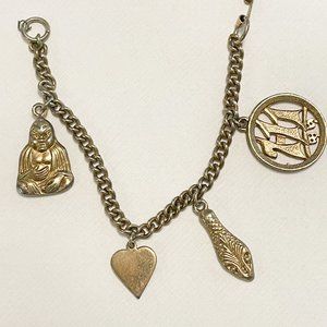 Vintage Charm Bracelet with 4 charms